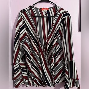 Rainbow brand - striped long sleeve women’s blouse
